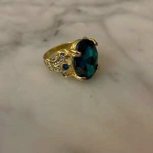 Costume Jewelry - Teal and gold, size 8. Not used more than to try on.